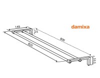 MEDIDAS TOALLERO LAVABO DOBLE ZEN DAMIXA